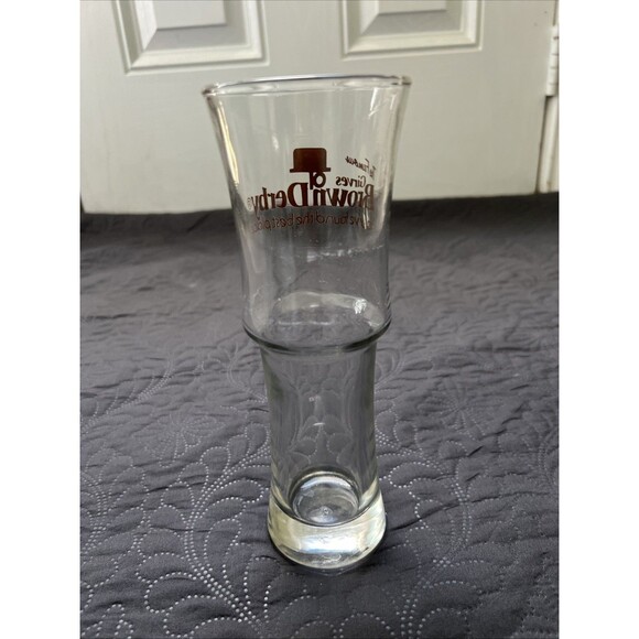 The Famous Girves Brown Derby Restaurant Vintage Souvenir Tall Beer Drink Glass - Picture 3 of 7